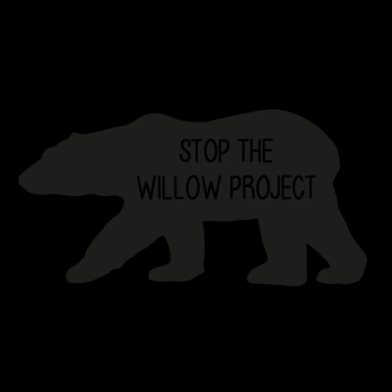 Stop the Willow Project (schwarz)