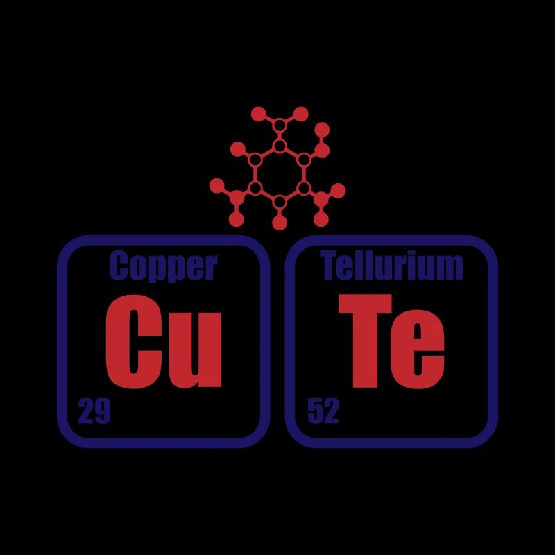 Cadeau mignon de table périodique de chimie de Cu