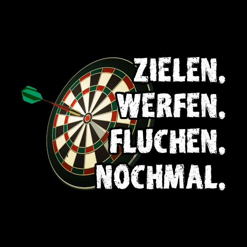 Dart Zielen Werfen Fluchen Nochmal