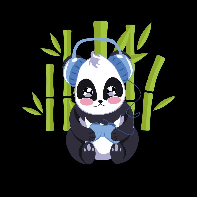 Gaming Panda Computer Console Video Game Gift