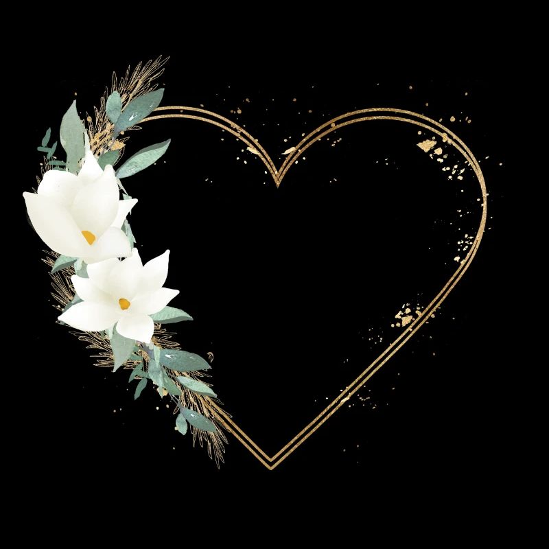 Heart flowers customizable
