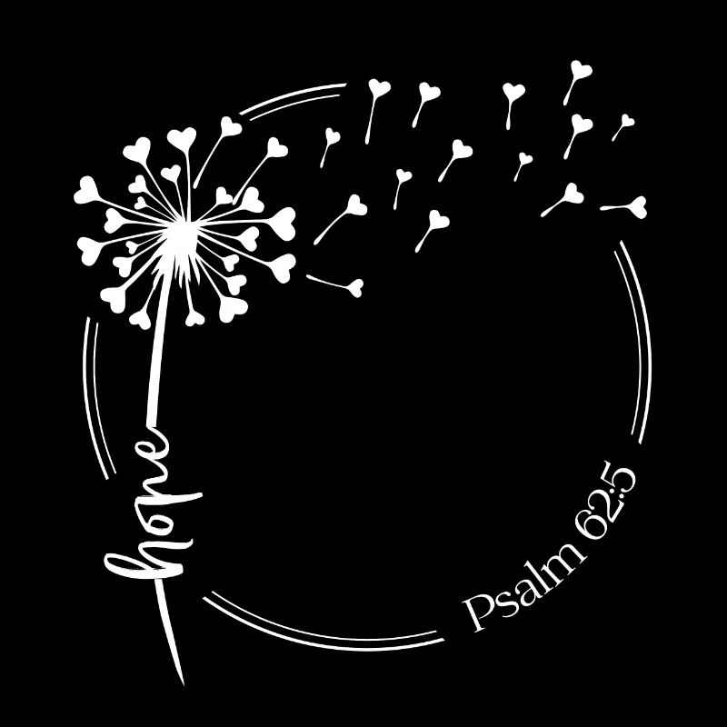 Christian Dandelion design hope Psalm 62:5