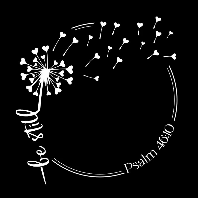 Christlicher Löwenzahn Design sei still Psalm 46:10