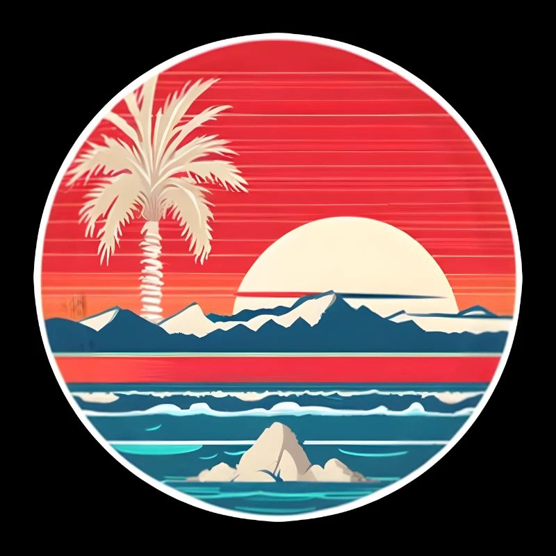 Vintage Beach Landscape LB