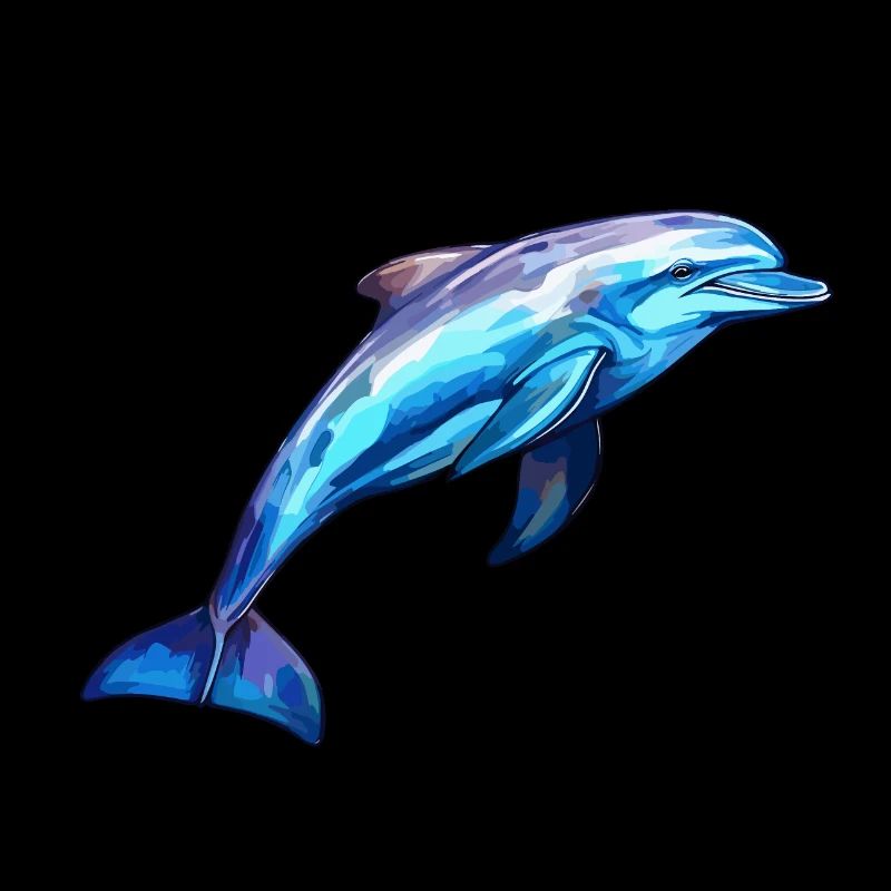Delphin -lebendige Farben - Lebendige Marine