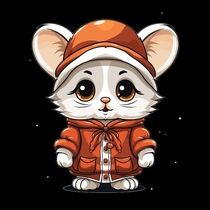 Mouse Christmas Design - Kawaii Style