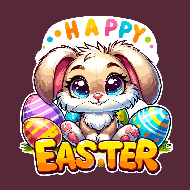 Happy Easter - Easter Bunny Illustration