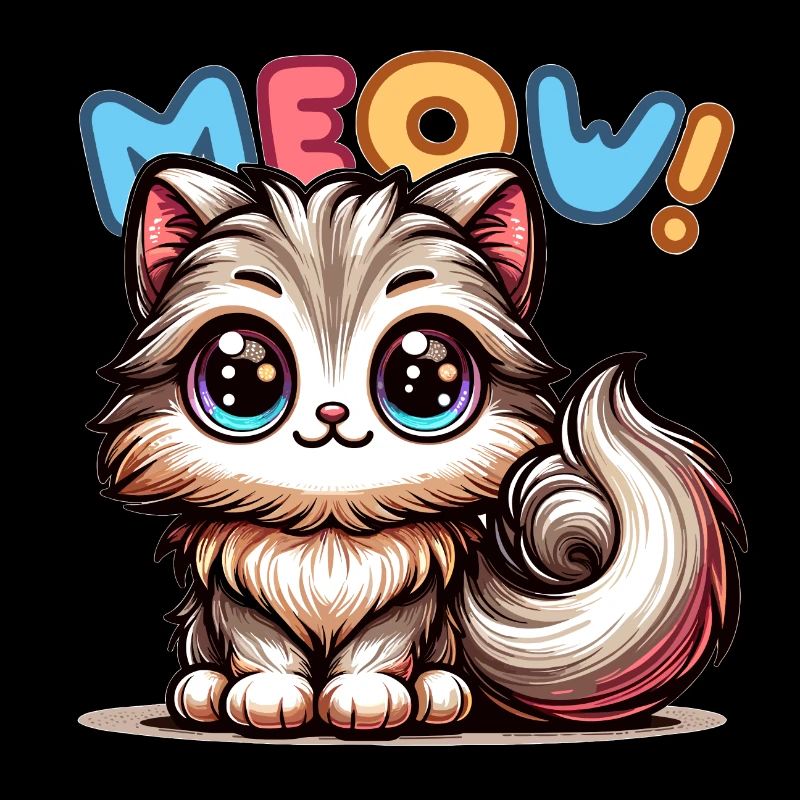 Meow - Cat Illustration