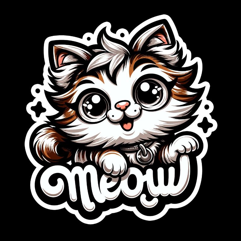 Meow - Cat Illustration