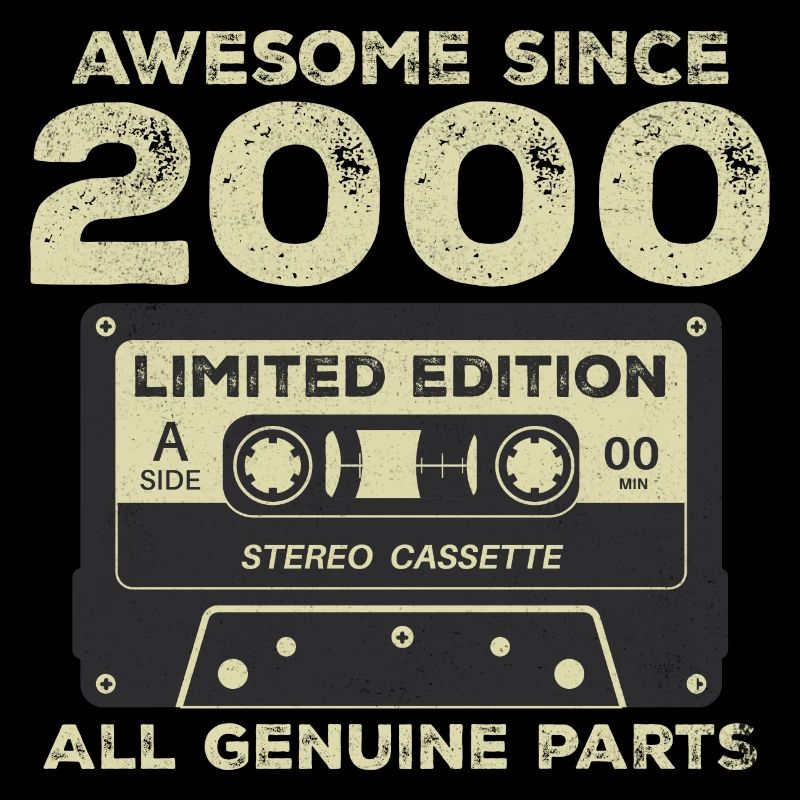 2000 Anniversaire Né En 2000 Vintage Rétro