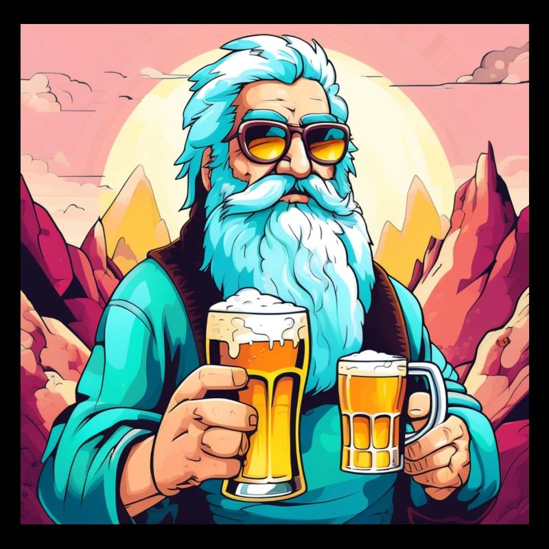 Freundlicher Mann hat eine gute Idee. Bier!