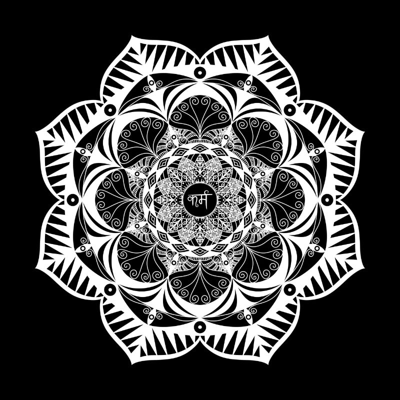 Karma in Sanskrit in Mandala
