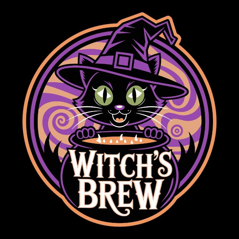 Breuvage de la sorcière – Chat sorcière mystique
