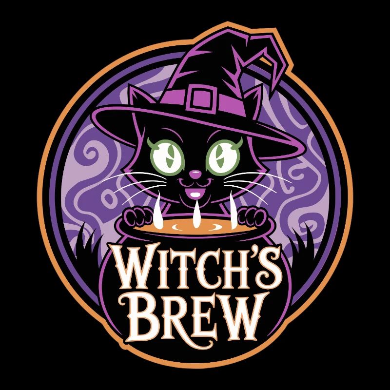 Breuvage de la sorcière – Chat sorcière mystique