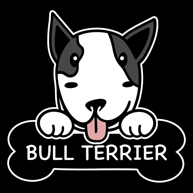 Bullterrier und Knochen