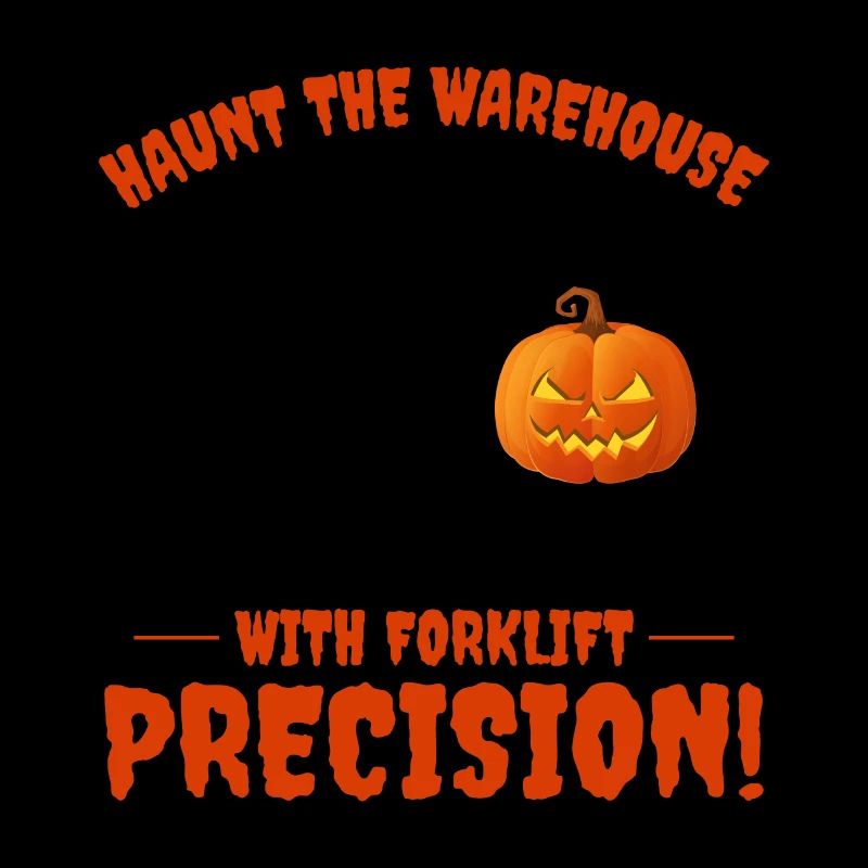 Halloween Ghost Forklift Operator Pumpkin Funny