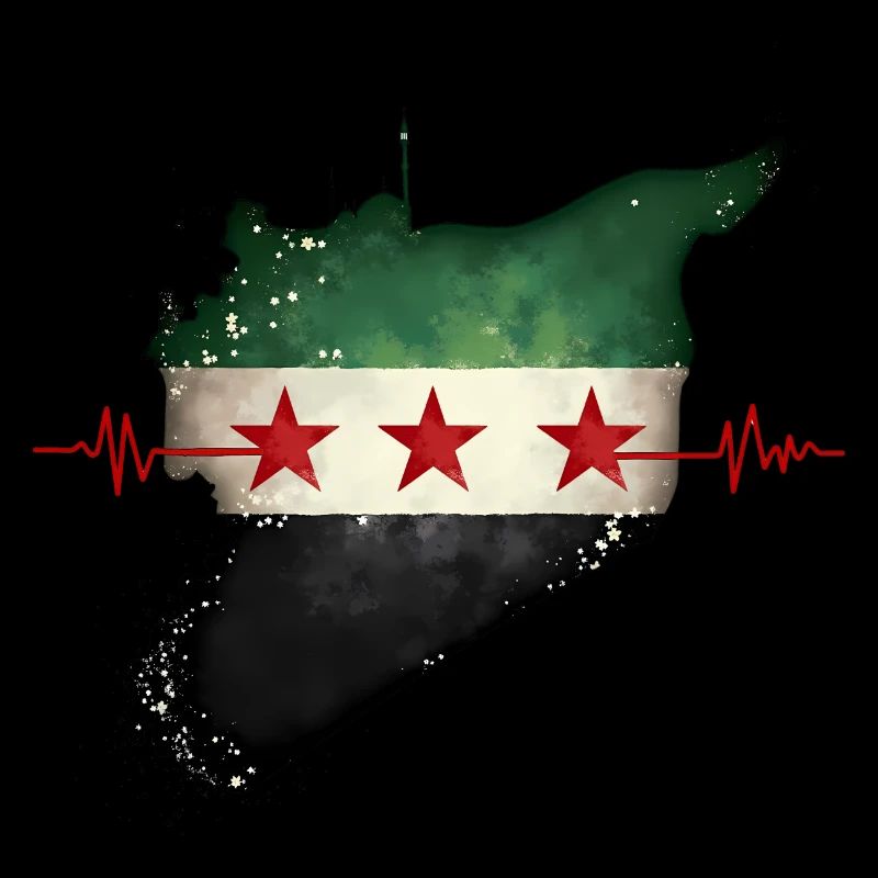 Drapeau Syrie - Drapeau Syrie Libre - Centre de table