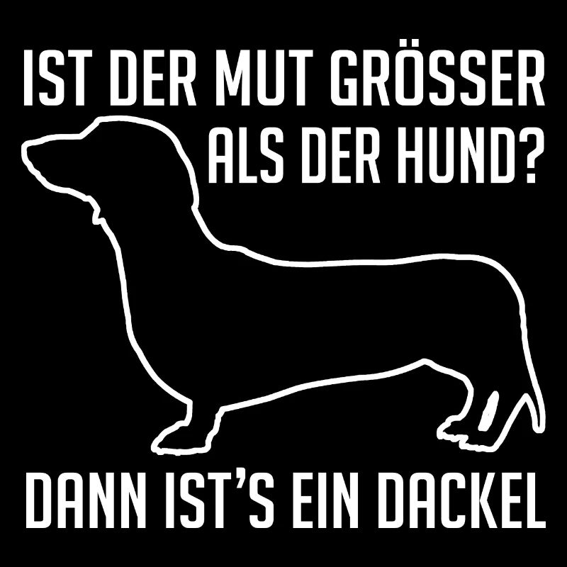 Dackel ist mutig, der Dackel hat ein großes Herz