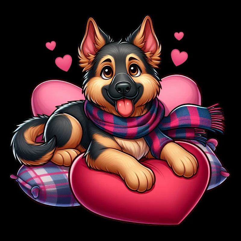 Deutscher Schäferhund Liebesherz