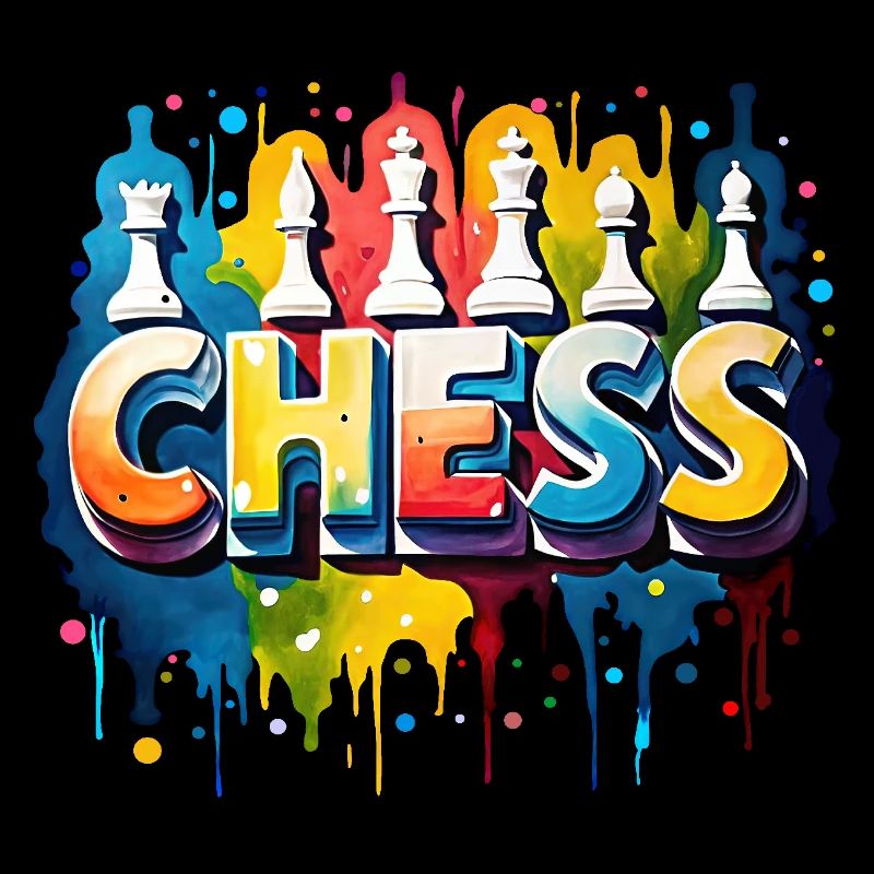 Échecs avec pièces, couleur, bordure noire