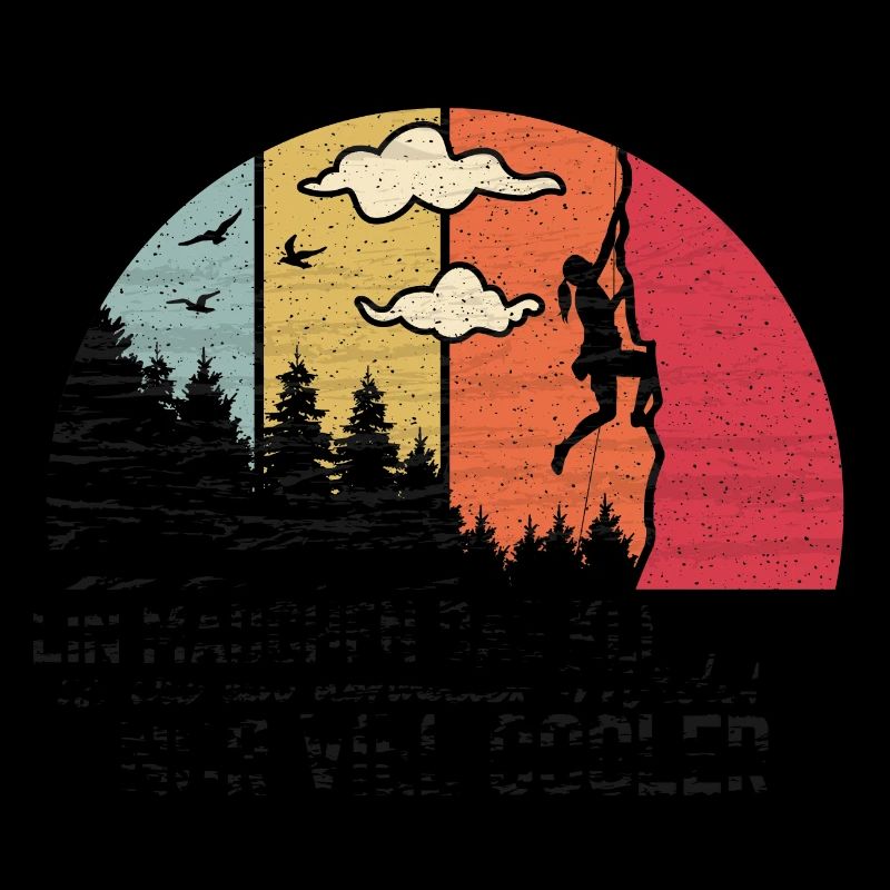 Mädchen die klettern Bergsteigen - Kletterer