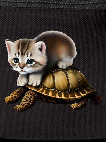 Cat on turtle