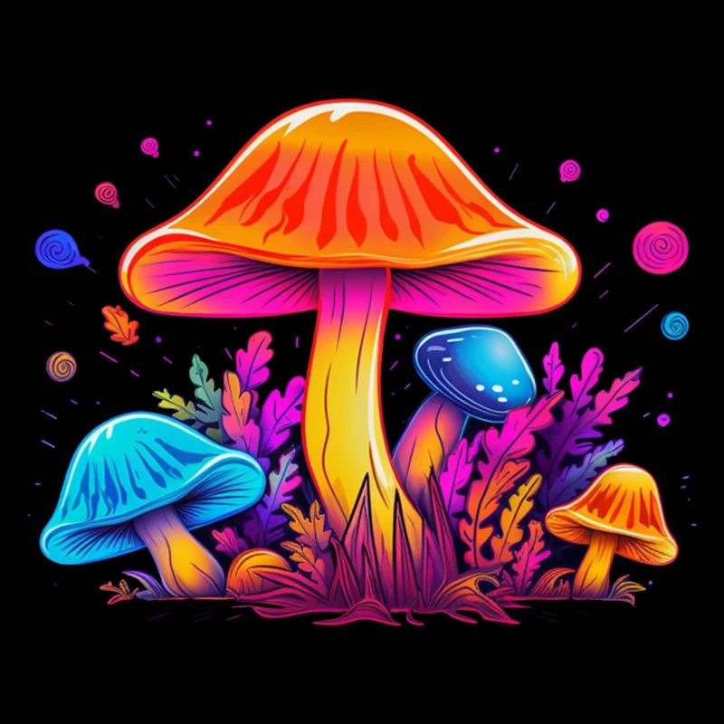 Magic Mushroom Design coloré
