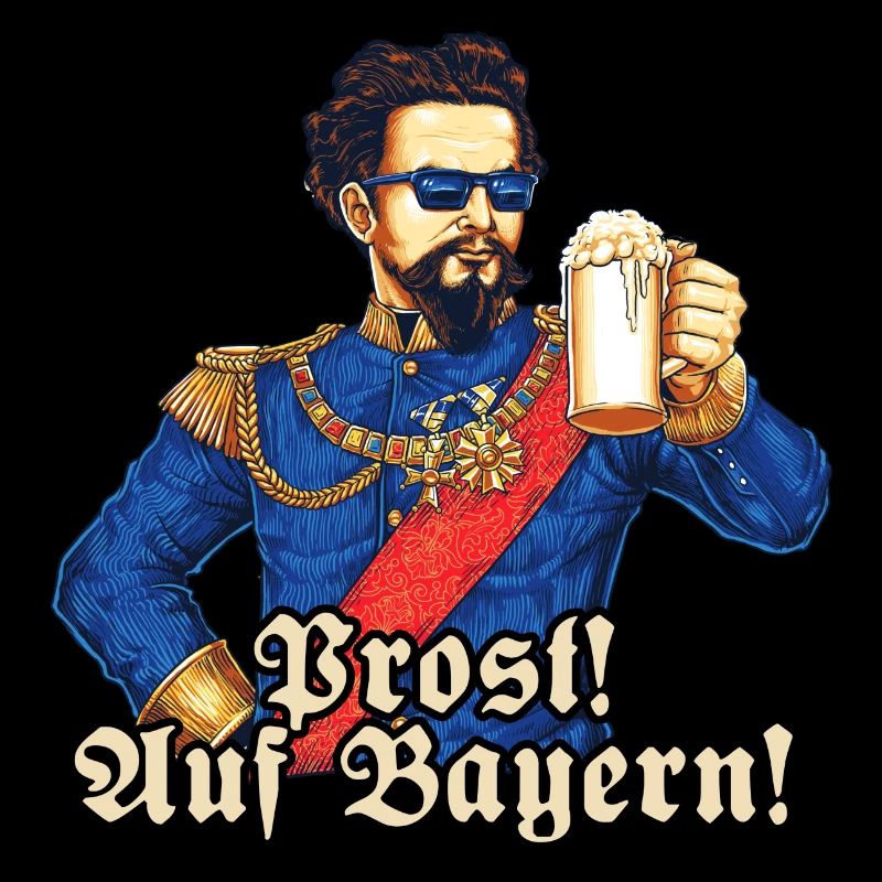 Prost II - Koenig Ludwig mit Bier - RAHMENLOS