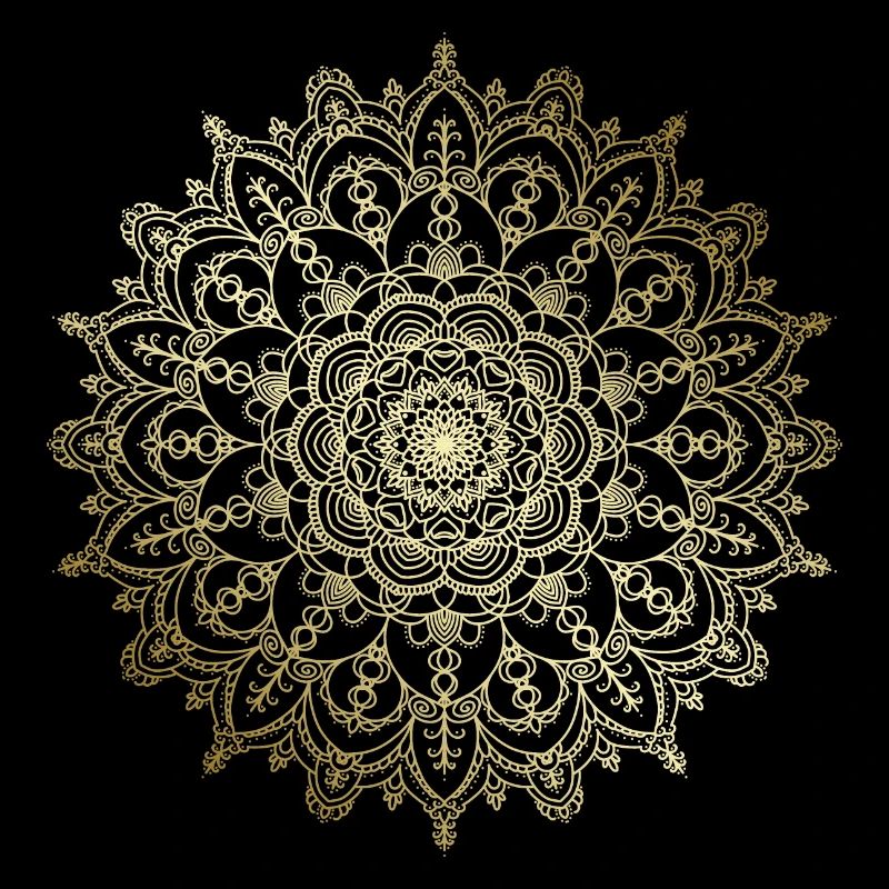 Goldenes detailliertes Mandala