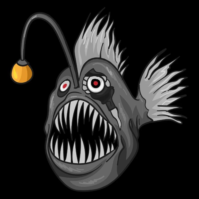 Un poisson du diable effrayant