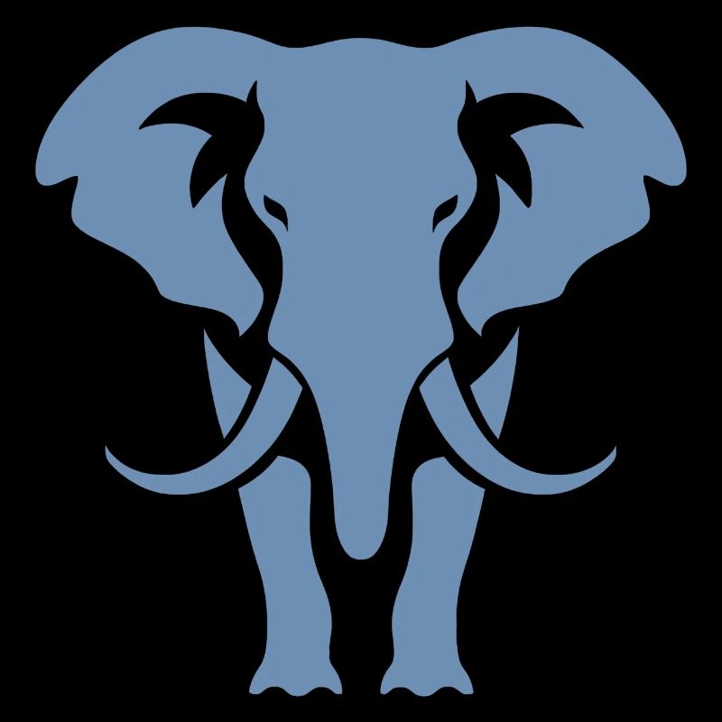Elephant Silhouette White Logo