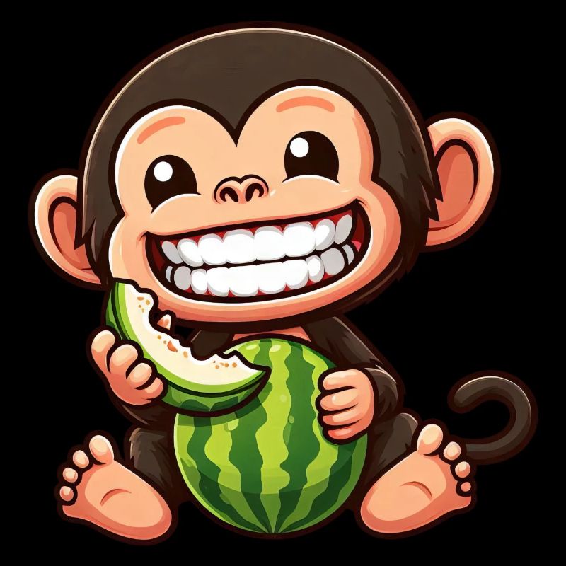 Monkey Chimpanzee Melon Watermelon Honeydew melon