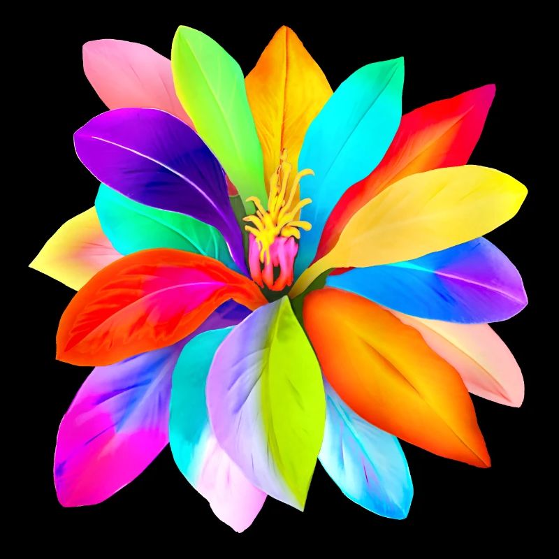 Fleur arc-en-ciel de la diversité, de la tolérance et de l’amour