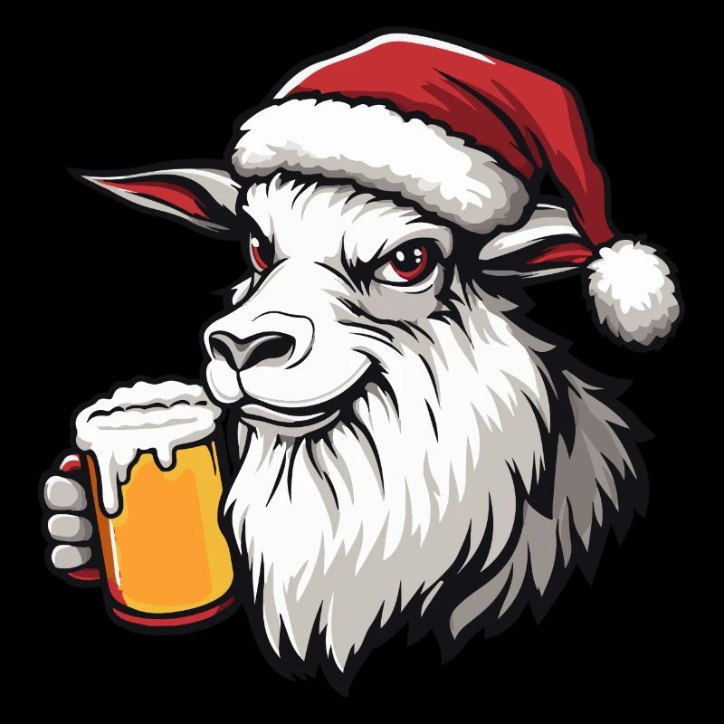 Bergziege Weihnachten Bier