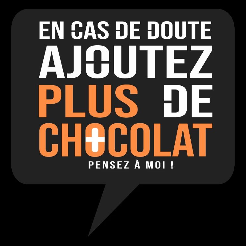 sticker Humour Plus de Chocolat