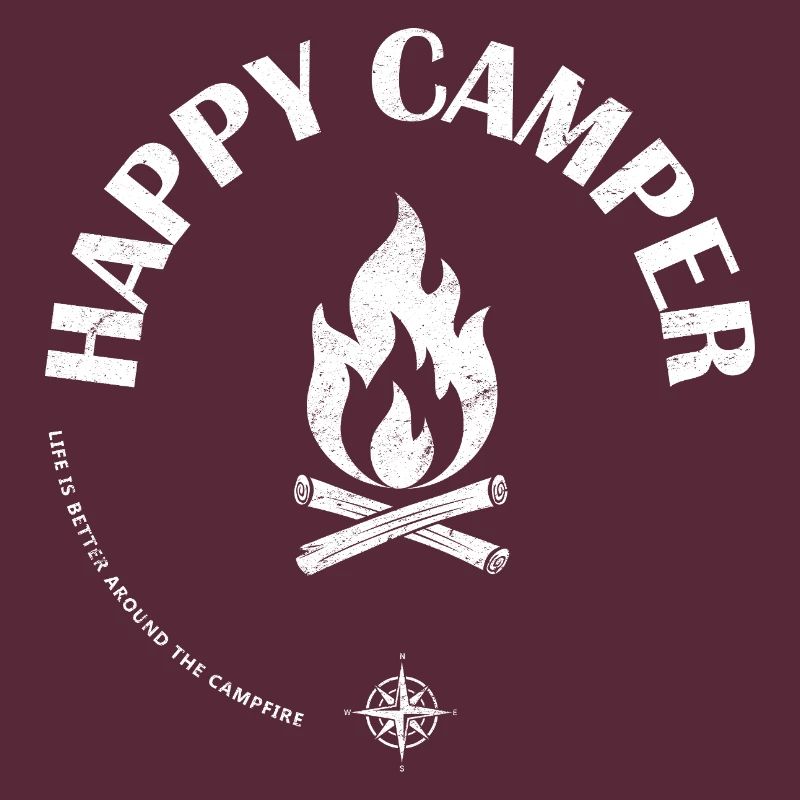 Campfire Flame Emblem Design