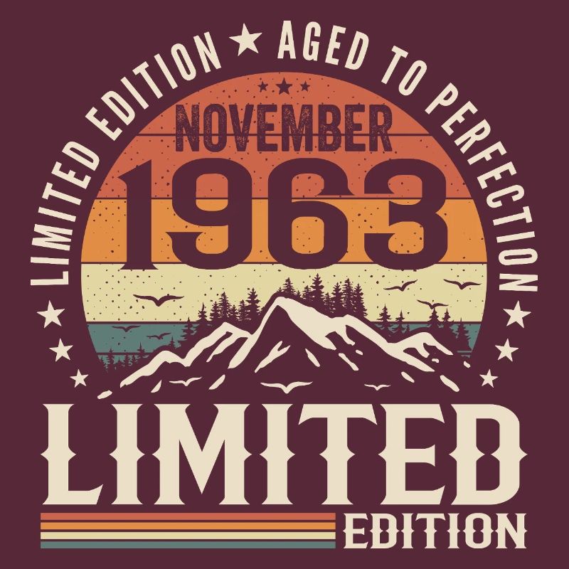 November 1963 Einzigartiger Retro-Geburtstag