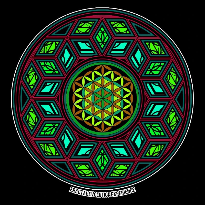 Fractal Evolution Kaleidoskop Mandala Muster Yoga