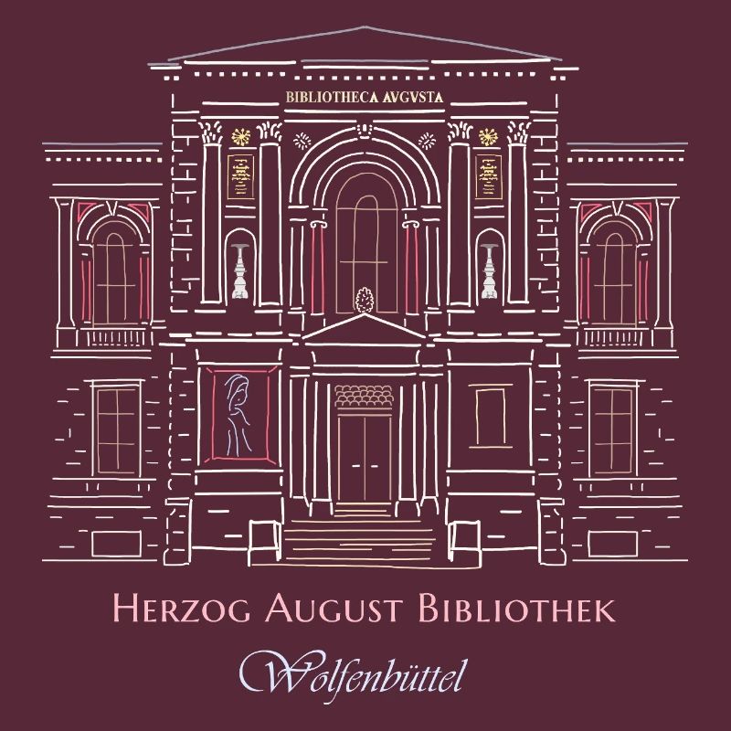 Wolfenbüttel, bibliothèque dessinée à la main