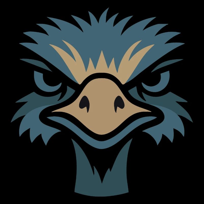 Nandu, Straußenkopf  Emu