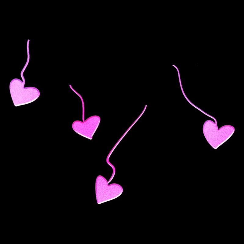 pink hearts glitter lines
