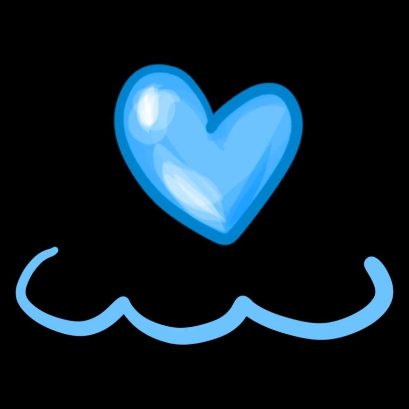 blaues herz symbol form liebe