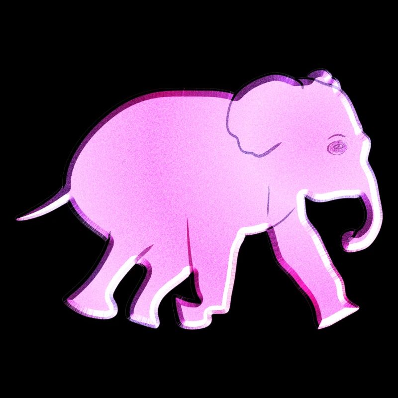 pinker elefant glitzer tier