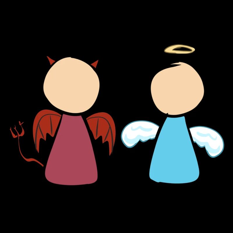 angel devil man wings protect