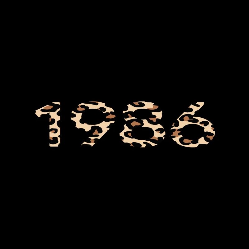 1986 anniversaire 36 ans anniversaire code à barres léopard