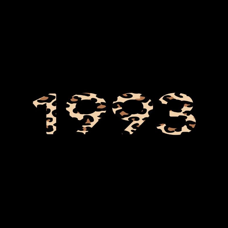 1993 birthday 29 years anniversary barcode leopard