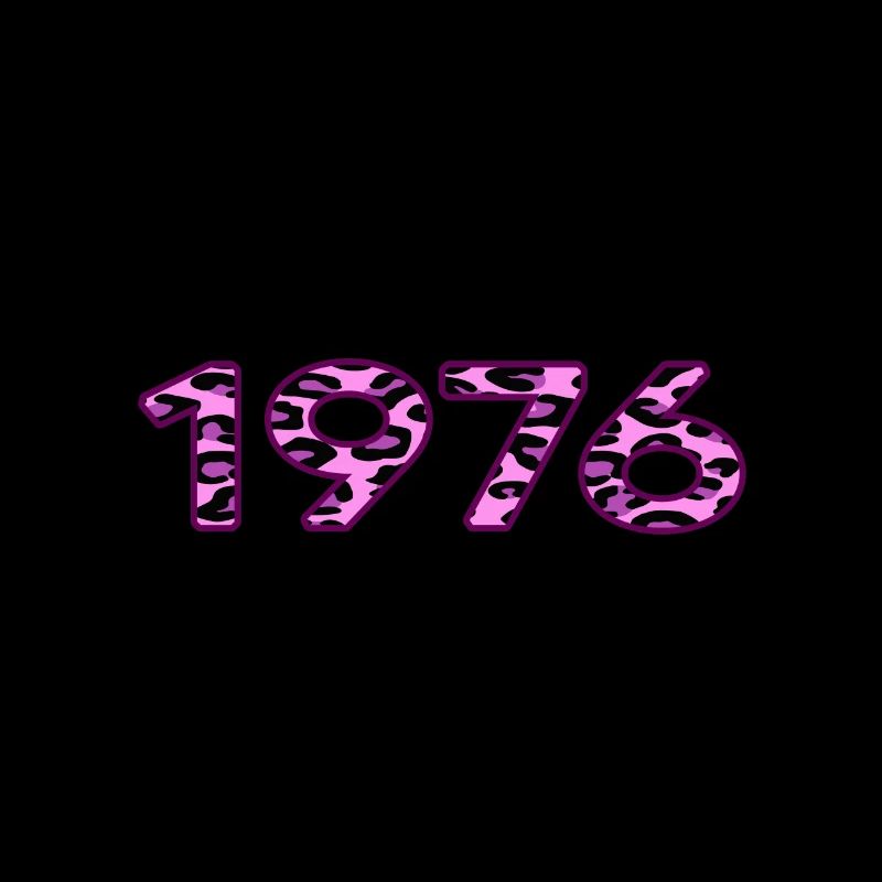 1976 Birthday unique pink leopard barcode