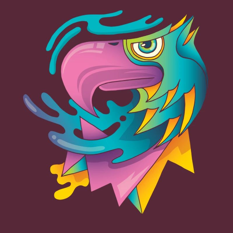 Eagle head modern graphic pop art