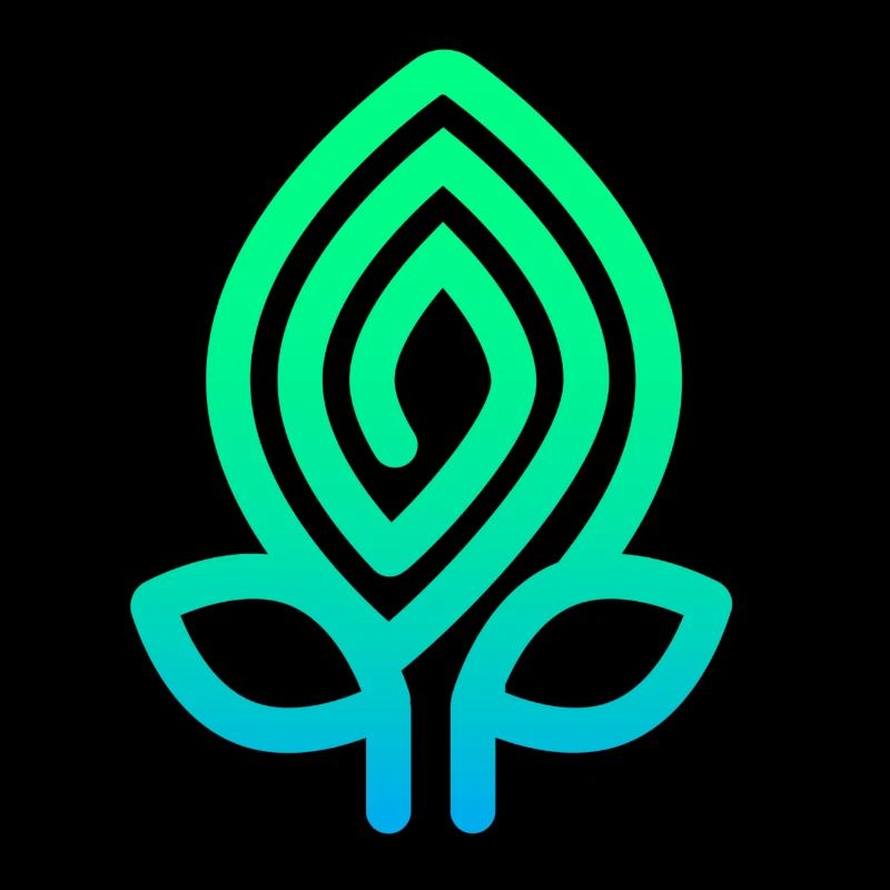Bourgeon de couleur bleu et vert