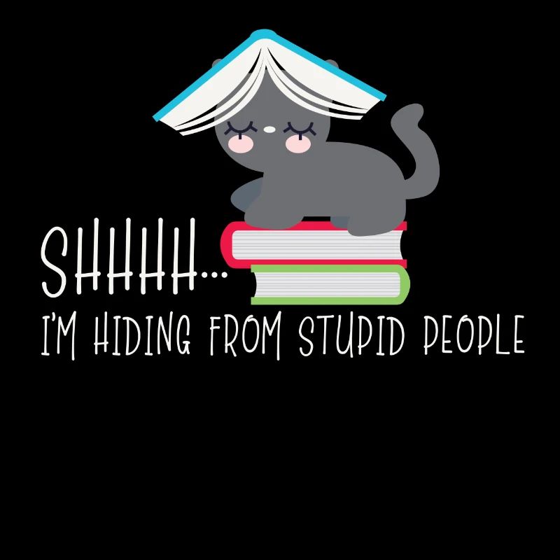 Katze Lesen Nerd verstecken hinterm Buch